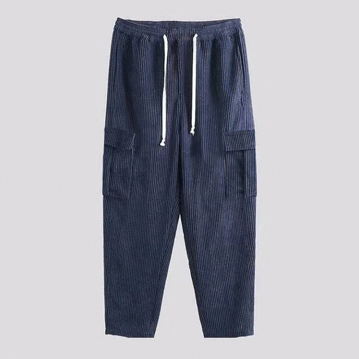 Herren Cargo-Hose im lässigen Schnitt mit elastischem Bund und praktischen Taschen Drune