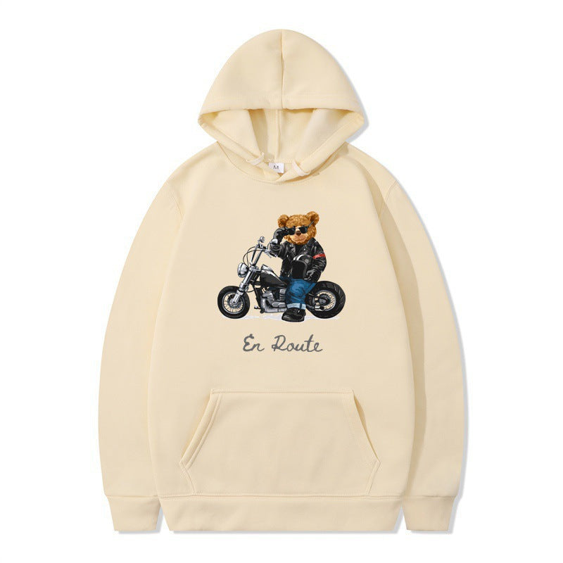 Damen Kapuzenpullover mit einzigartigem Bärenmotiv und lässiger Passform Drune