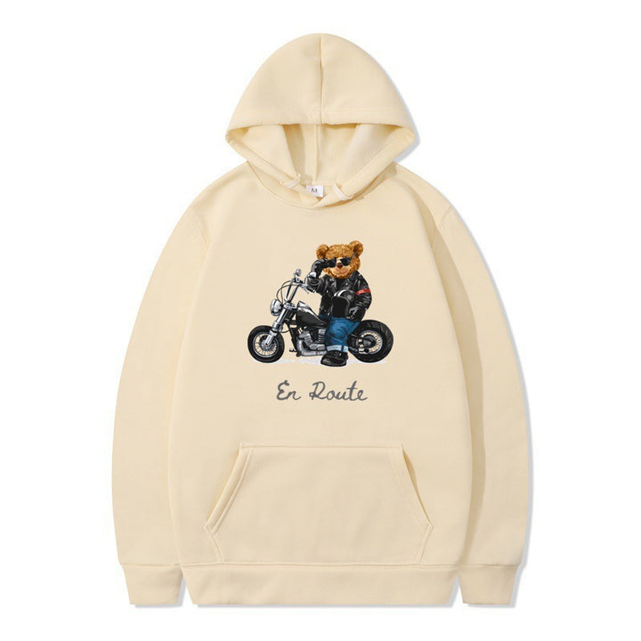Damen Kapuzenpullover mit einzigartigem Bärenmotiv und lässiger Passform Drune