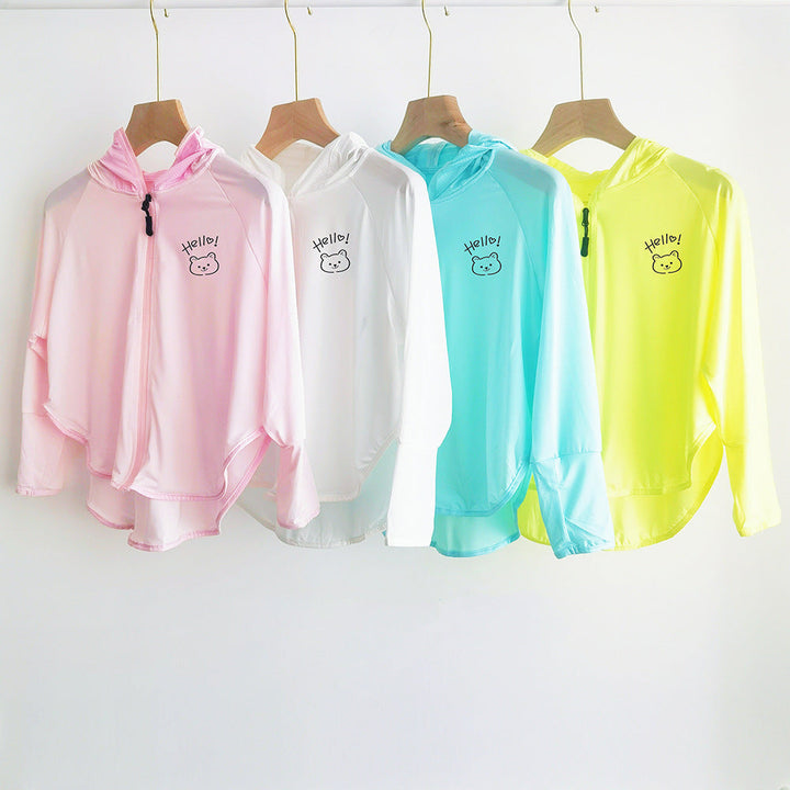 Damen Leichte Kapuzenjacke mit verspieltem Motiv Drune