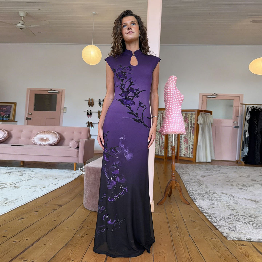 Damen Maxikleid mit elegantem, floralem Design Drune