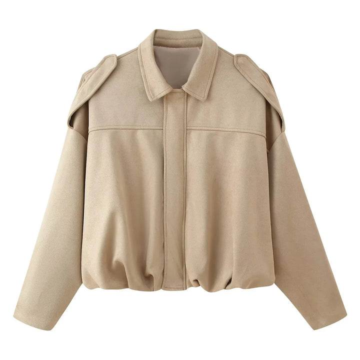 Damen Pilotjacke mit modischem Oversized-Schnitt und erweiterten Schultern Drune