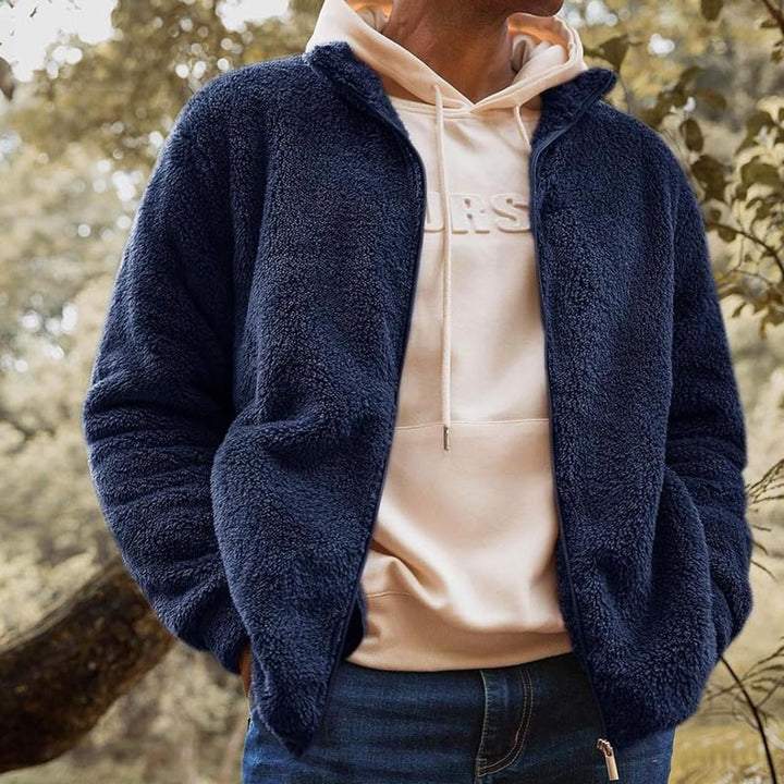 Herren Fleecejacke mit hohem Kragen und praktischen Taschen Drune