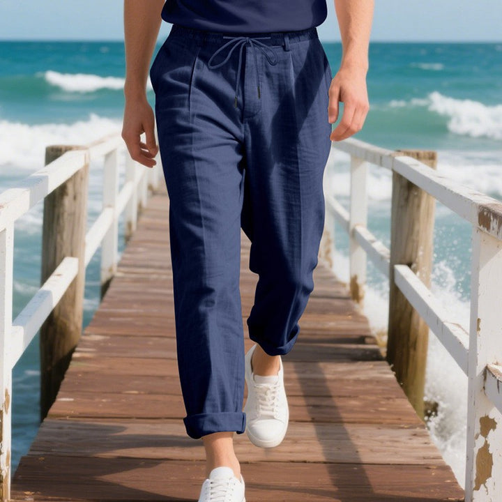 Herren lässige Sommerhose mit elastischem Bund und atmungsaktivem Material Drune