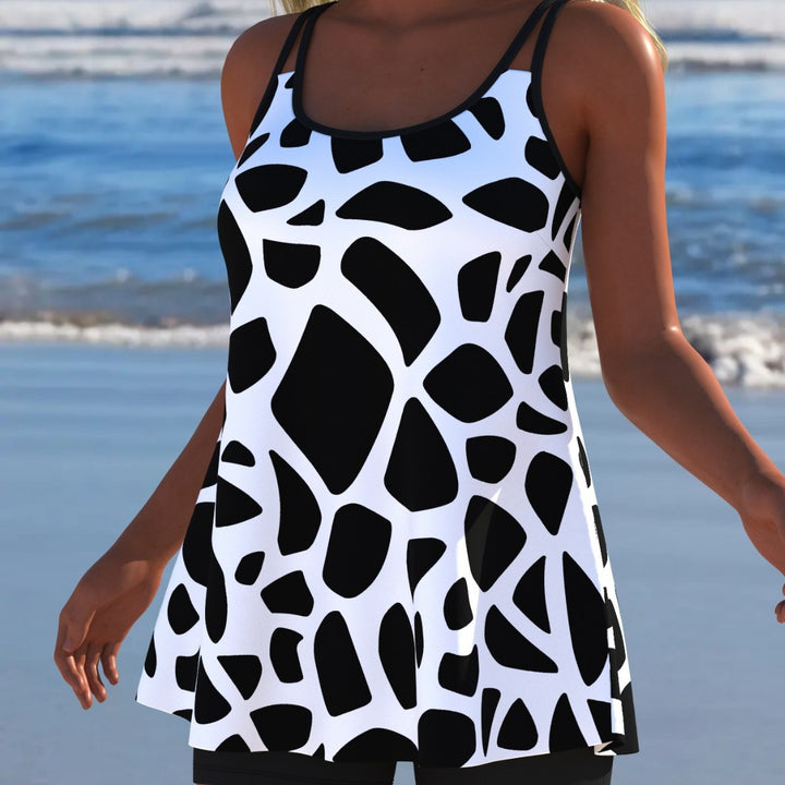 Damen Schwimmanzug mit modischem A-Linien-Schnitt und floralem Design Drune