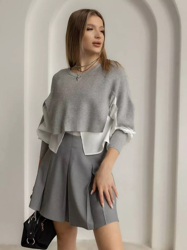Damen modischer kombinierbarer Pullover Drune