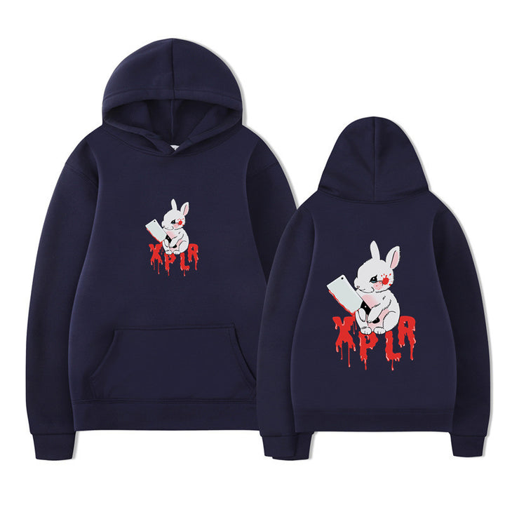 Damen Kapuzensweater mit auffälligem Cartoon-Motiv und bequemer Passform Drune