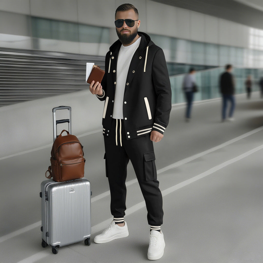 Herren sportlicher Freizeitanzug mit funktionalen Taschen und hochwertiger Verarbeitung Drune