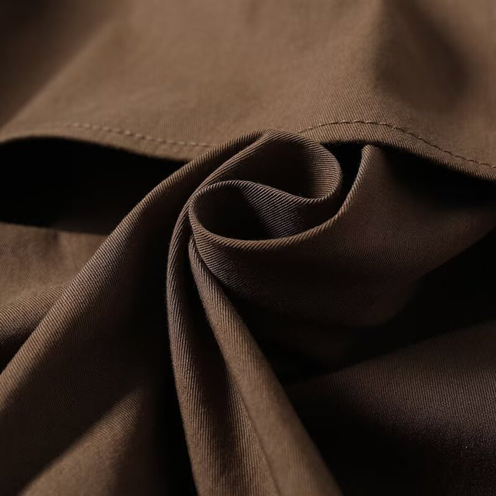 Damen modische Oversized-Trenchjacke mit doppelter Knopfleiste und Taillengürtel Drune