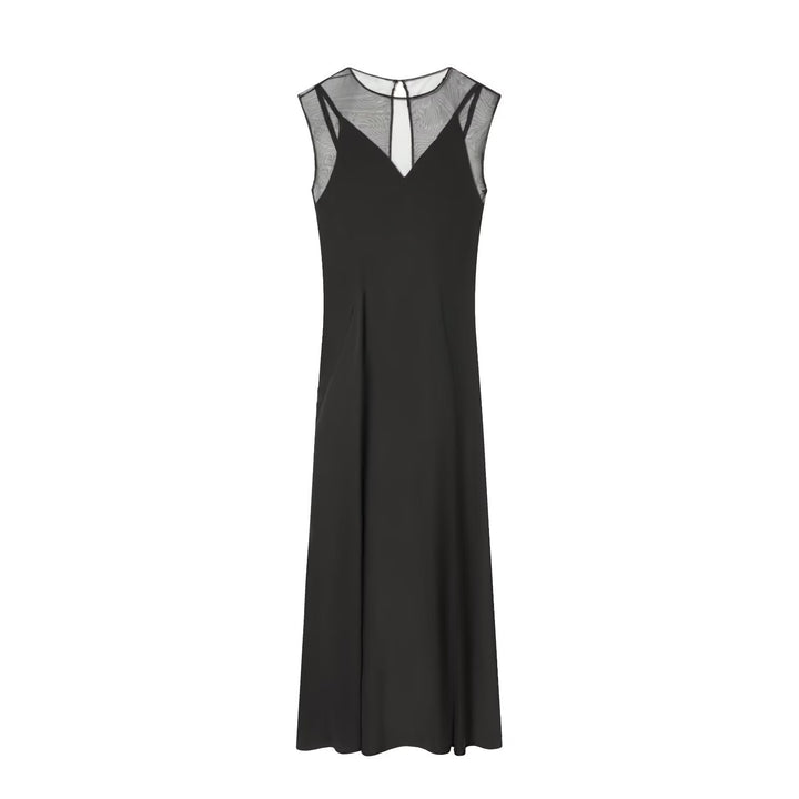 Damen Maxikleid mit eleganter Transparenz Drune