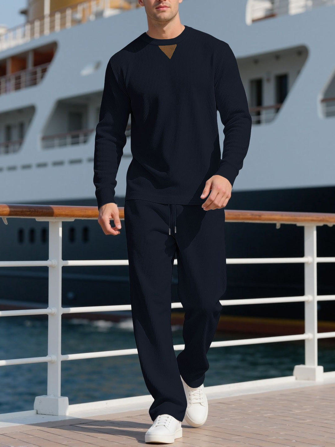 Herren lässiger Pullover und Jogginghose Set Drune