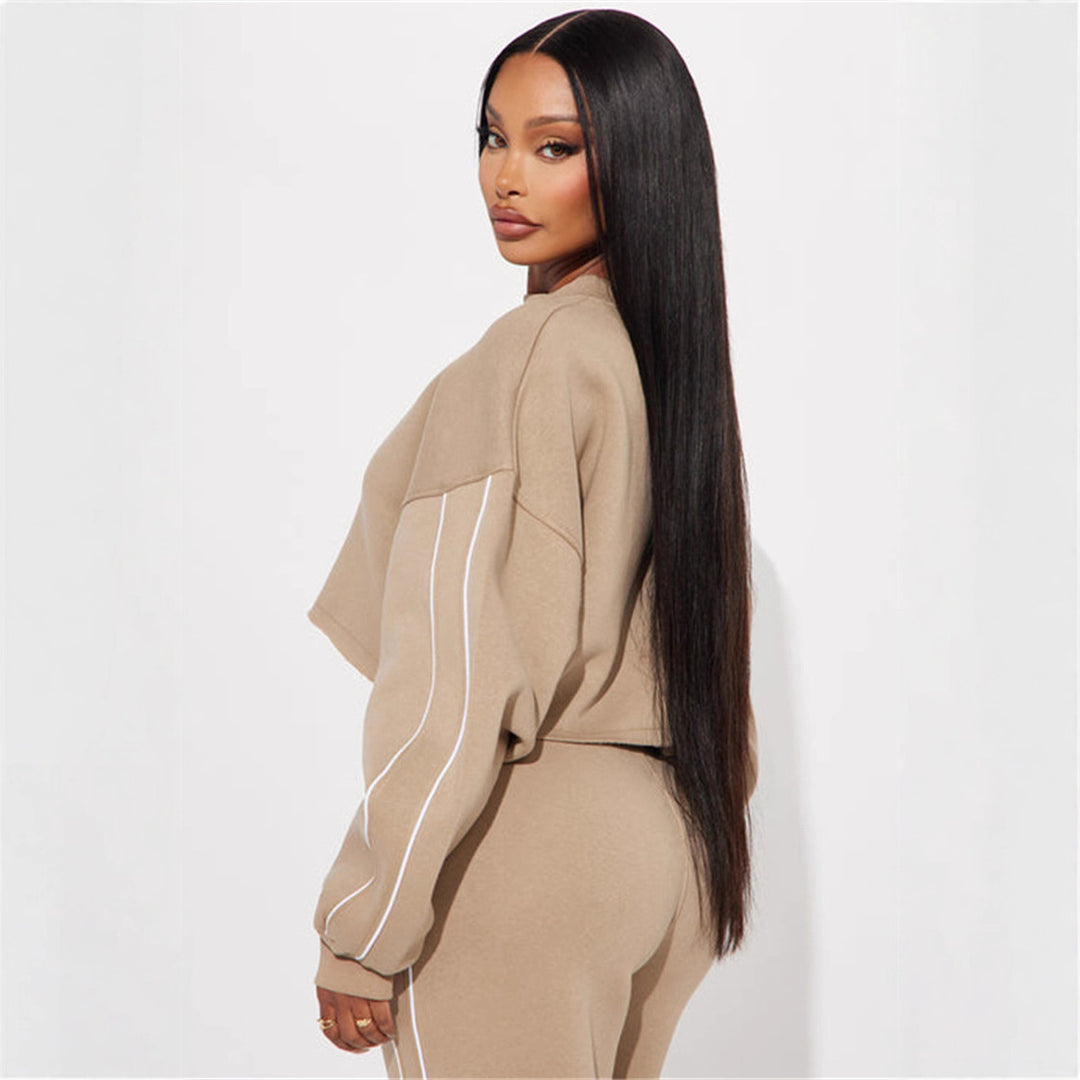 Damen lässiger Crop-Top Hoodie Drune