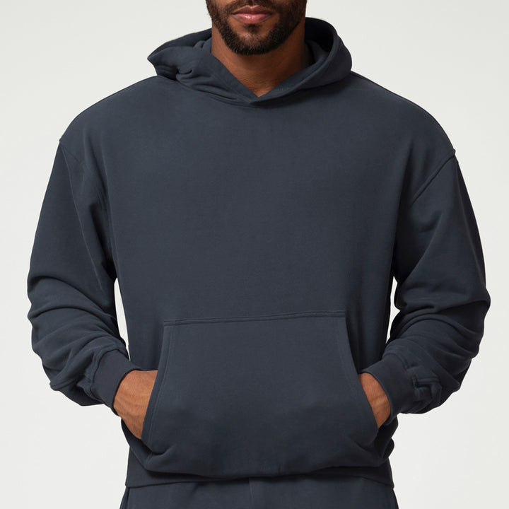 Herren Kapuzenpullover mit weichem Fleece-Futter und geräumiger Tasche Drune