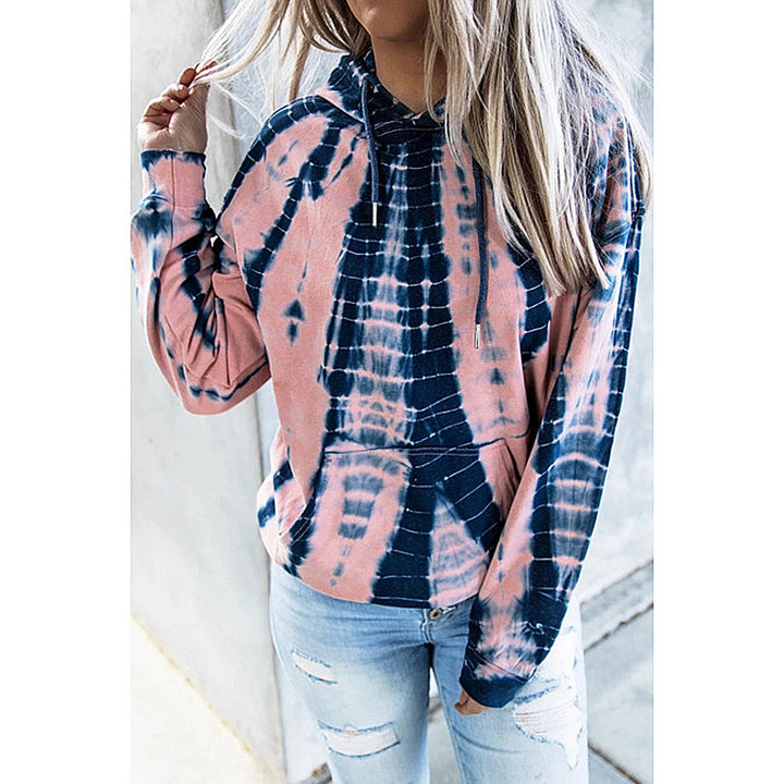 Damen Kapuzenpullover mit einzigartigem Batik-Muster Drune