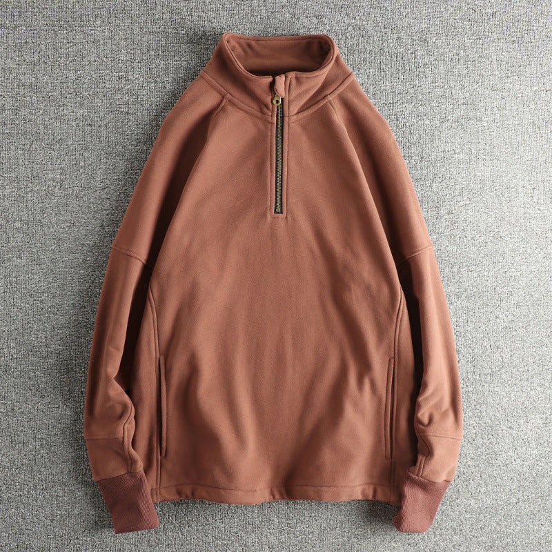 Herren Fleecejacke mit halbem Reißverschluss und seitlichen Eingrifftaschen Drune