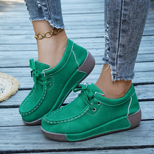 Damen komfortable Sneaker mit weichem Obermaterial und rutschfester Sohle Drune
