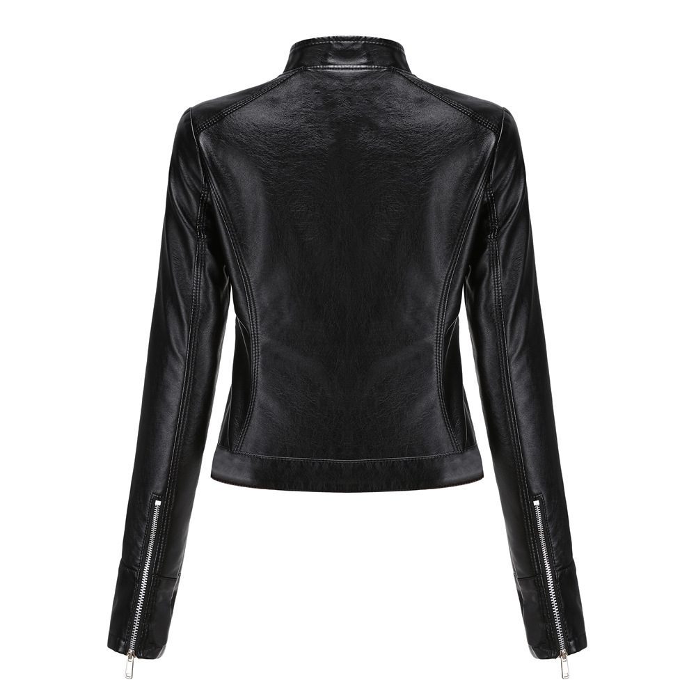 Drune | PU Lederjacke - Elegant & Lebhaft - Reißverschluss Design - Vielseitige Schicht