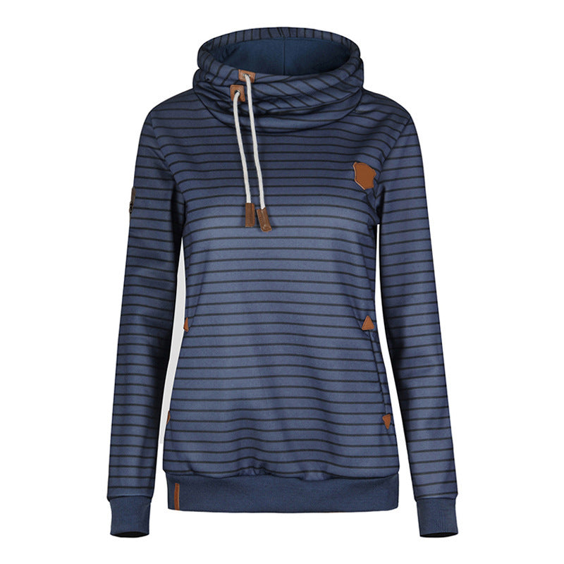 Damen Kapuzenpullover mit gestreiftem Design und hochwertigen Details Drune
