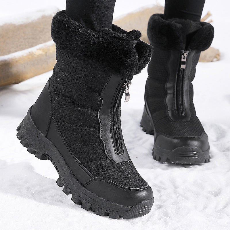 Damen isolierte Winterstiefel mit rutschfester Sohle und kuscheligem Innenfutter Drune