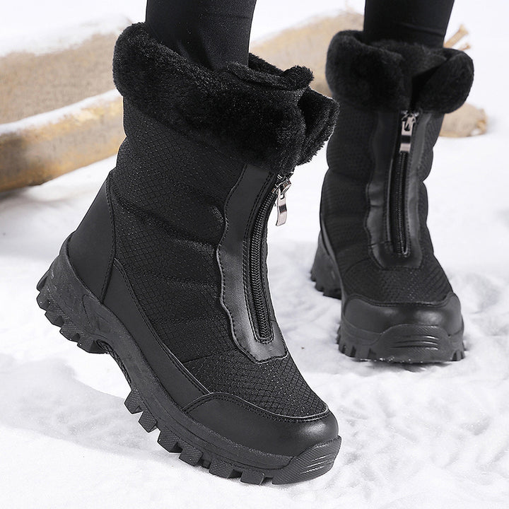Damen isolierte Winterstiefel mit rutschfester Sohle und kuscheligem Innenfutter Drune