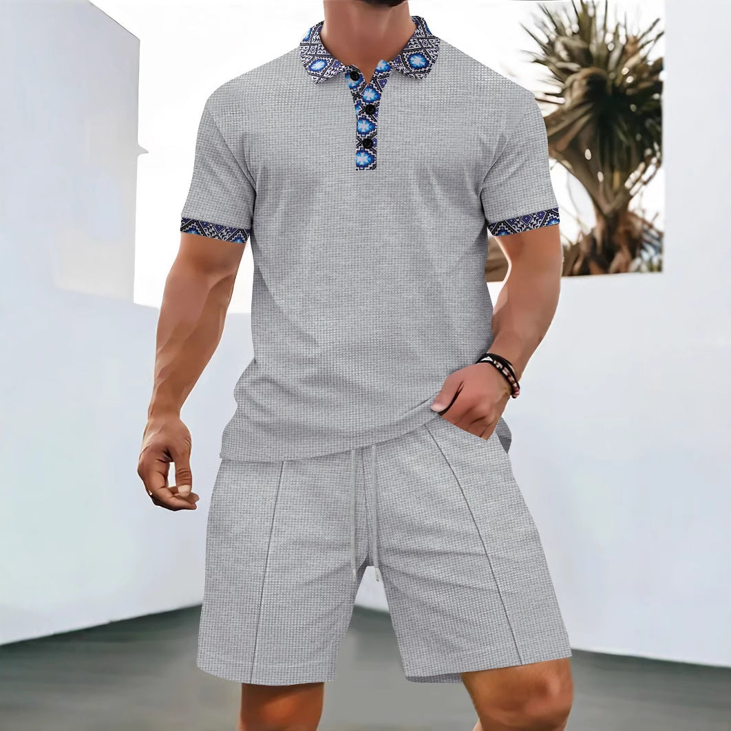 Herren Polohemd und Shorts Set Drune