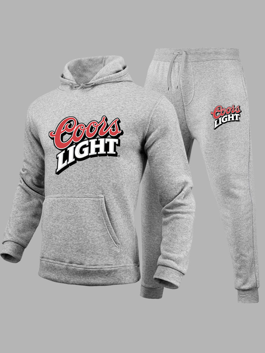 Damen Hoodie- und Jogginghose-Set mit modernem Logo-Design Drune