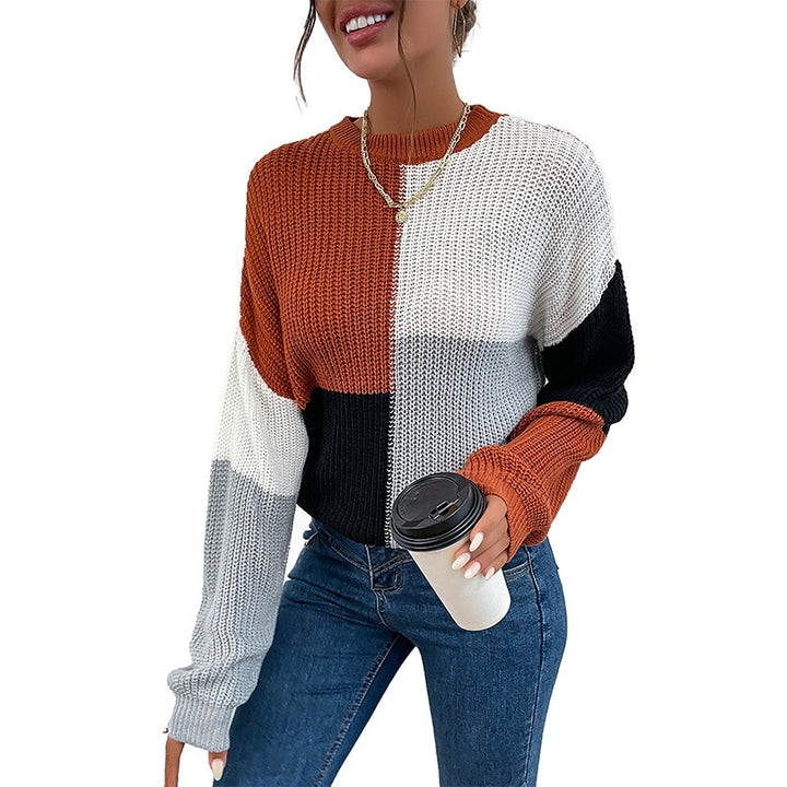 Damen lässiger Pullover im modernen Blockstreifen-Design Drune