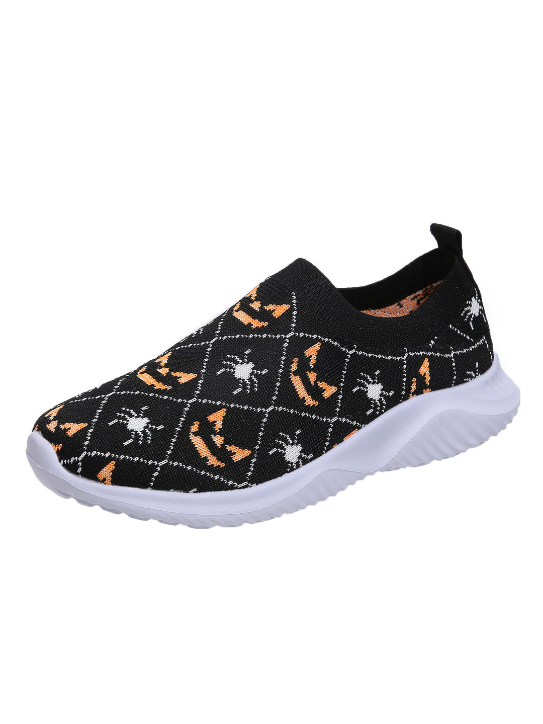 Damen Mode Sneakers mit Halloween-Motiv und rutschfester Sohle Drune