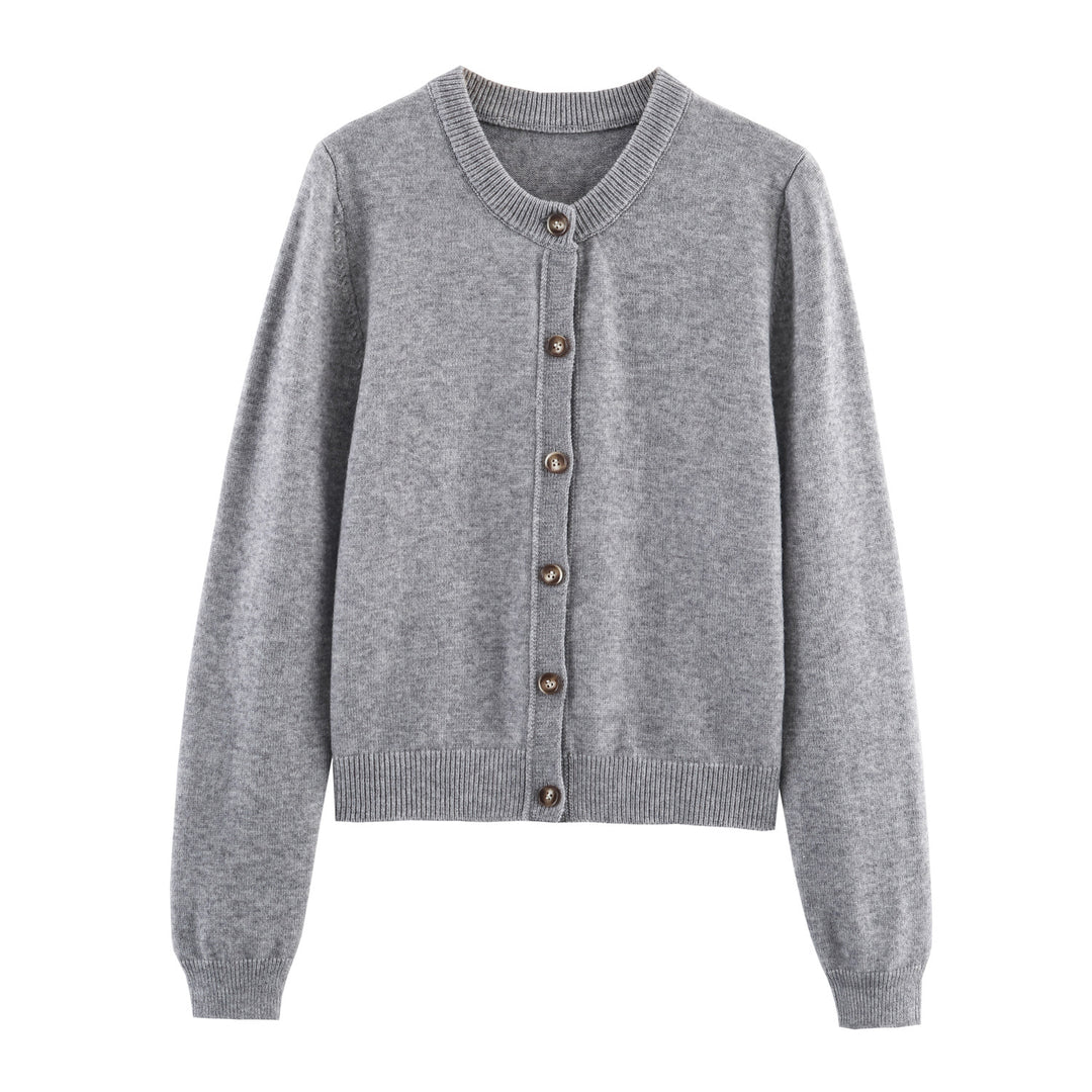 Damen Strickjacke mit Knopfverschluss und feiner Webstruktur Drune