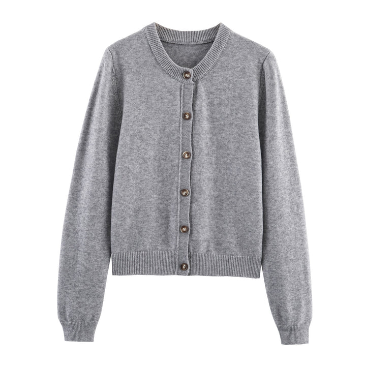 Damen Strickjacke mit Knopfverschluss und feiner Webstruktur Drune