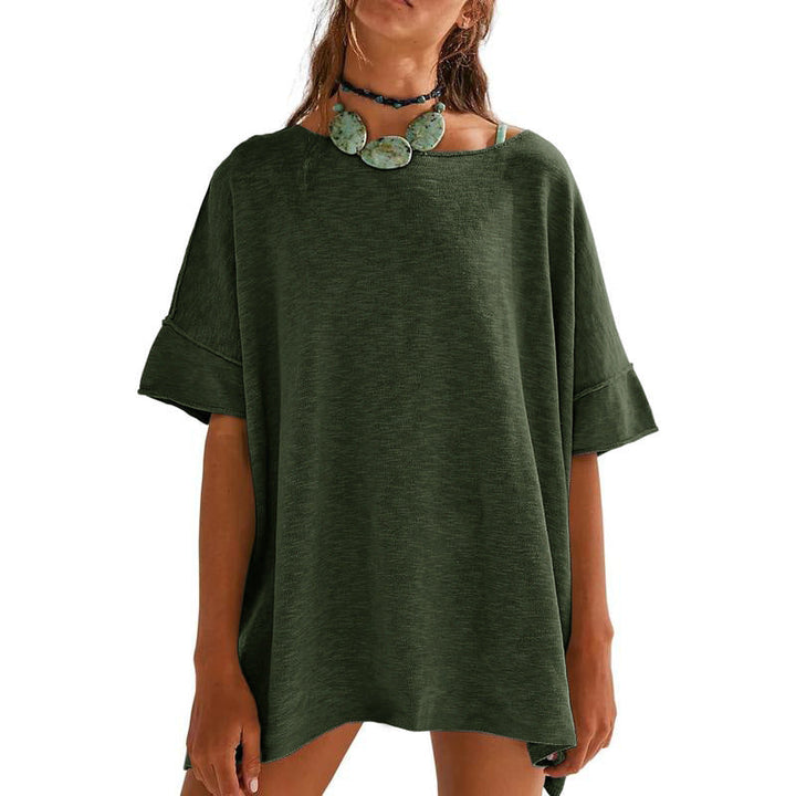 Damen Oversized Relaxed Fit T-Shirt Drune