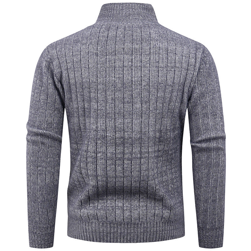 Herren eleganter Rollkragenpullover mit modernem Zopfdesign Drune