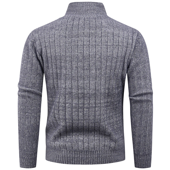 Herren eleganter Rollkragenpullover mit modernem Zopfdesign Drune
