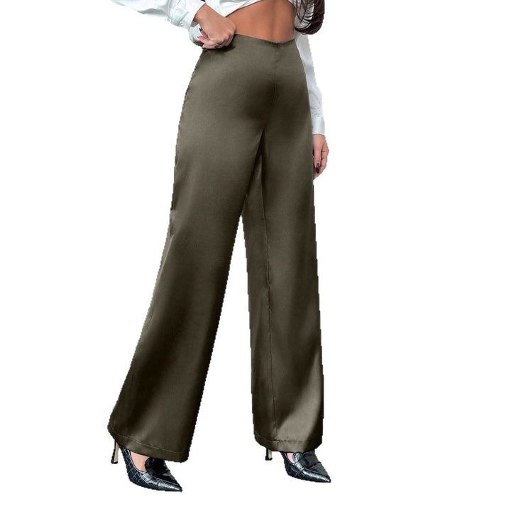 Damen Weite Satin-Hose mit elegantem Schnitt Drune
