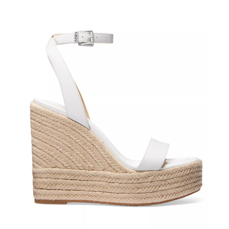 Damen Espadrille Wedge Sandalen mit verstellbarem Knöchelriemen Drune