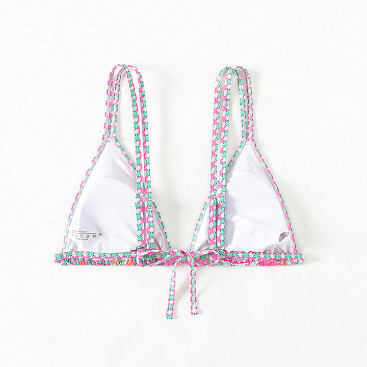 Damen Triangel-Bikini mit buntem Muster Drune