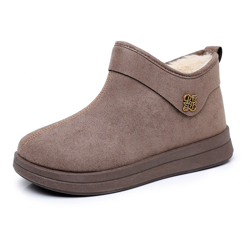 Damen Warmgefütterte Ankle Boots mit rutschfester Sohle Drune