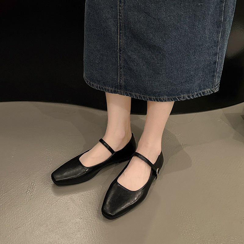 Damen Classic Mary Jane Ballerinas mit verstellbarem Riemen Drune