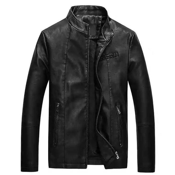 Herren modische Kunstlederjacke mit stylischem Steppdesign Drune