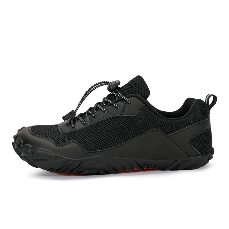 Herren nan leichter Schnellzug-Trekkingschuh mit Gummizehschutz, atmungsaktivem Meshoberteil und profiliertem Outdoor-Laufsohle Drune