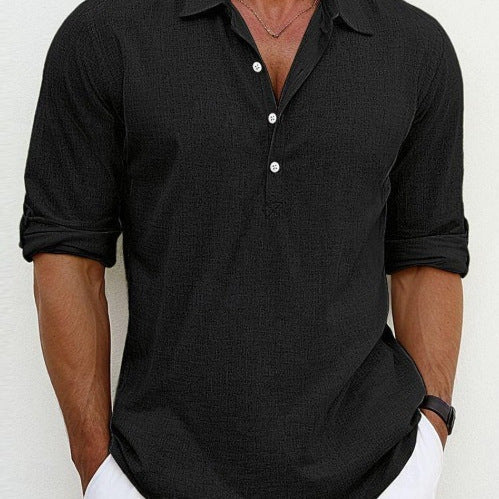 Herren Poloshirt mit modernen Knöpfen und lässigem Schnitt Drune