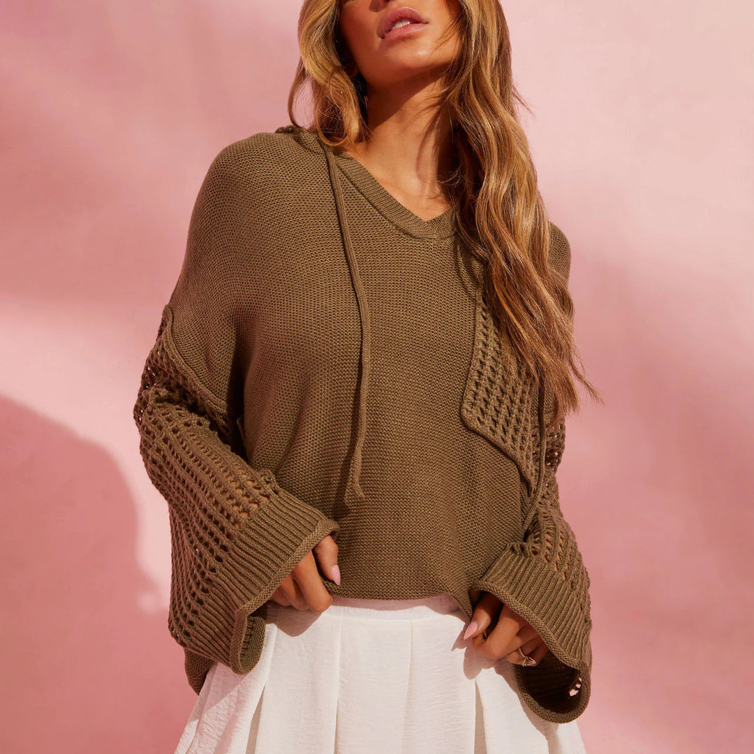 Damen luftige Strickpullover Drune