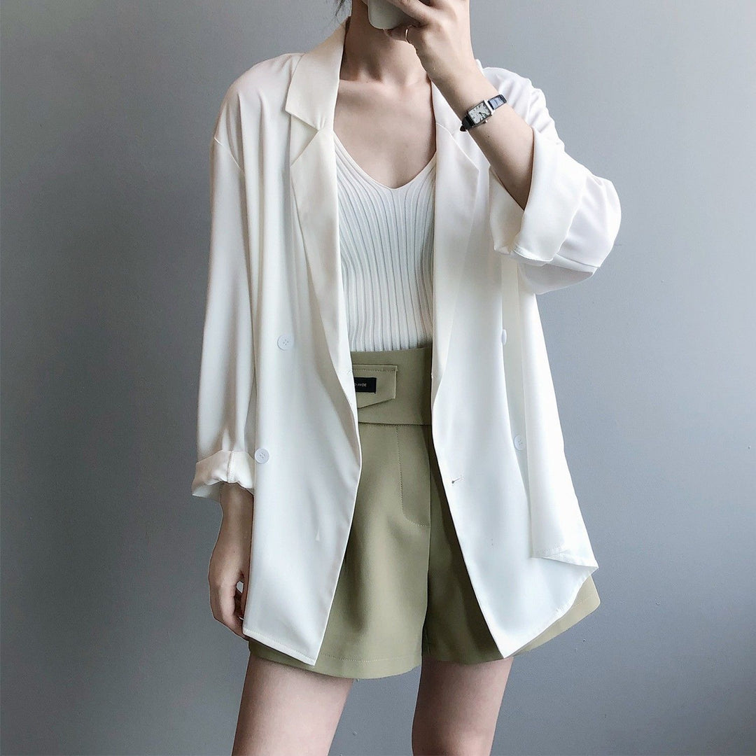Damen elegantes Blazer-Set mit modischer Shorts Drune