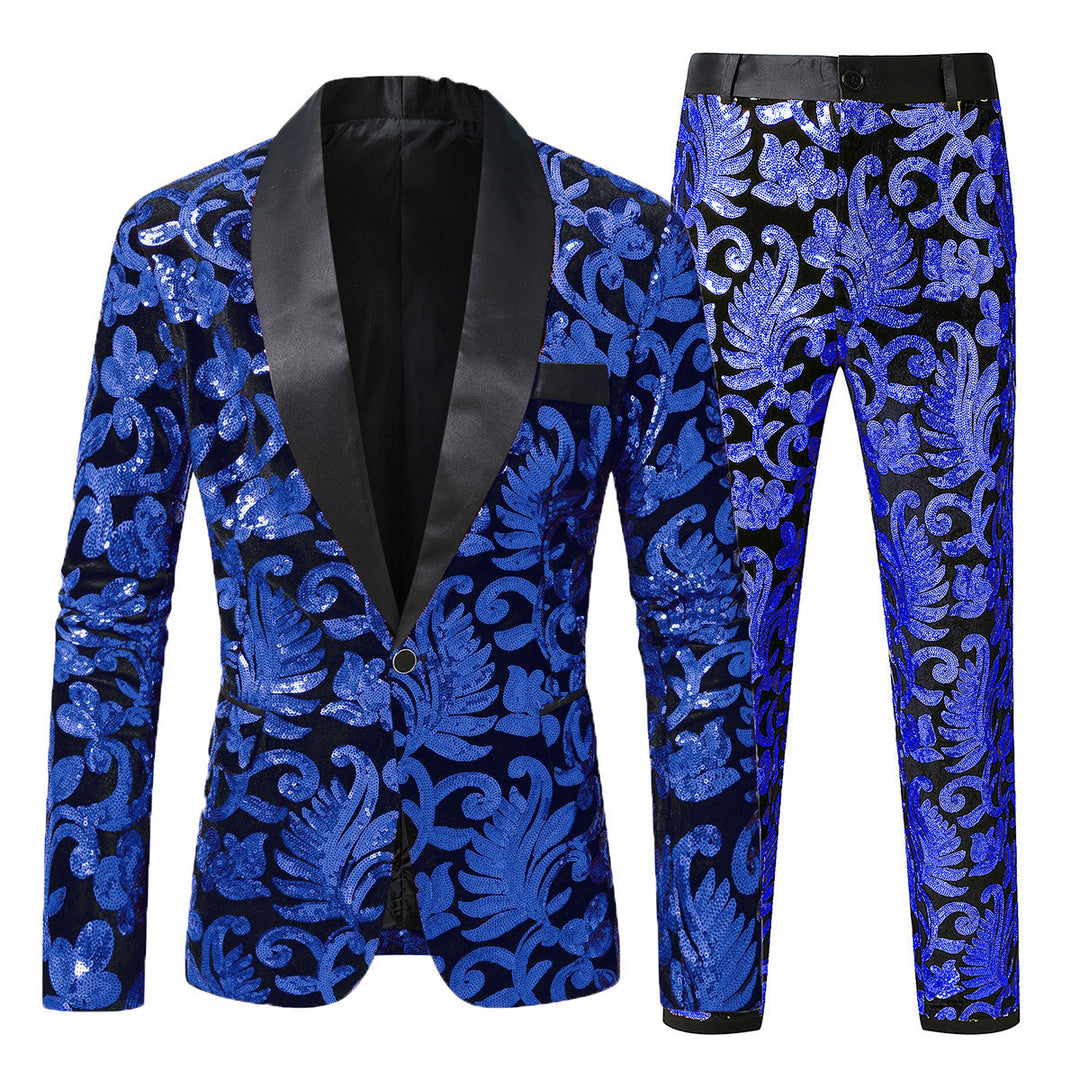 Herren glamouröses Pailletten-Anzugset Drune