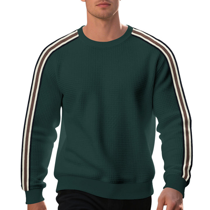 Herren Sweatshirt mit strukturiertem Material und modischen Streifen Drune