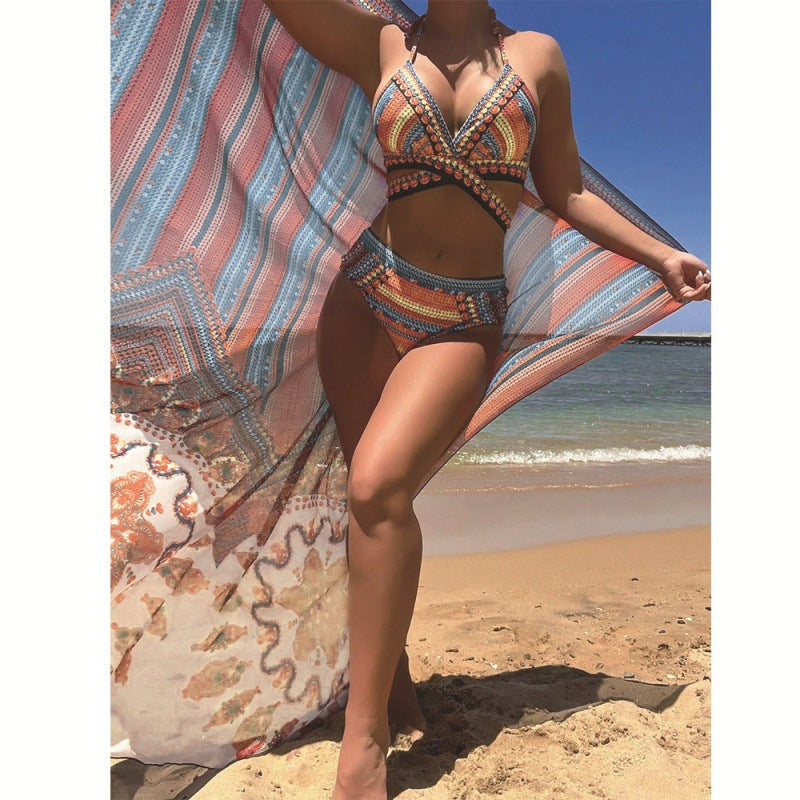 Damen Hochwertiger Bikini-Set mit einzigartigem Muster Drune
