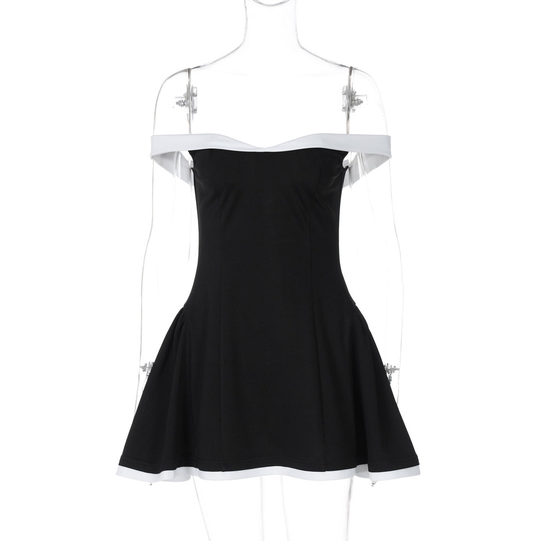 Damen Schulterfreies Abendkleid mit ausgestelltem Rock Drune