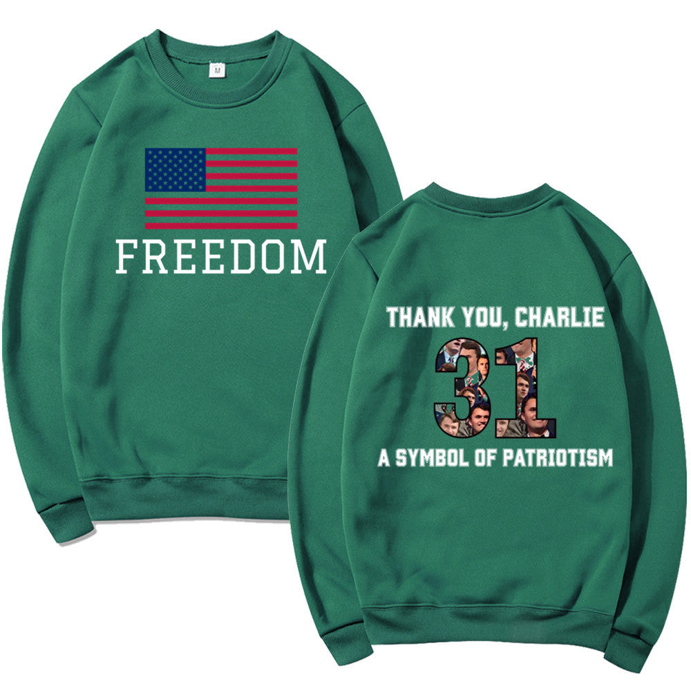 Damen Sweatshirt mit patriotischem Aufdruck und softem Material Drune
