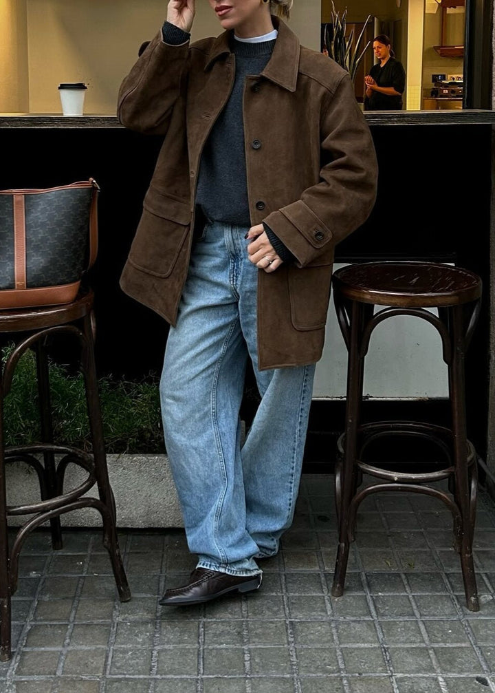 Drune | Wildleder Button-Up Jacke