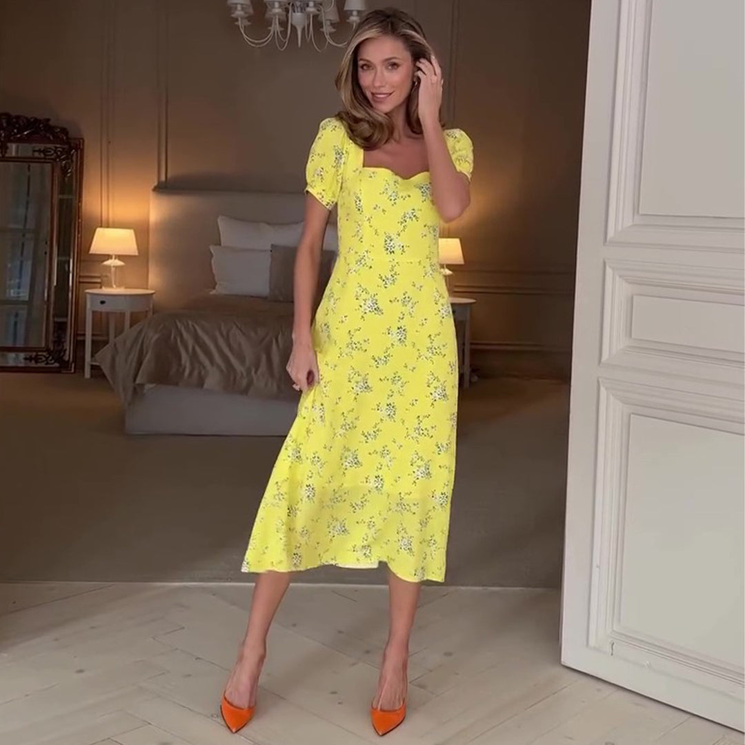 Damen Sommerkleid mit floralen Mustern Drune